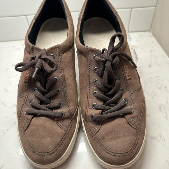 ECCO - Soft 7 sneaker, brown soft rich leather with all day comfort